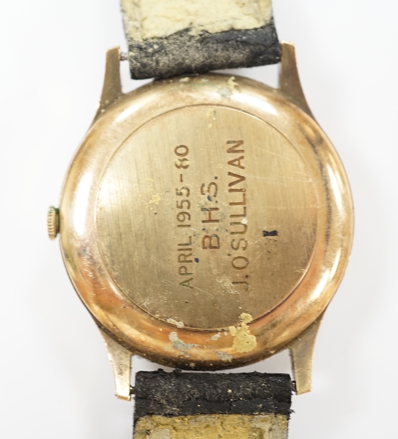 A gentleman's 1980's 9ct gold automatic wrist watch, retailed by Garrards